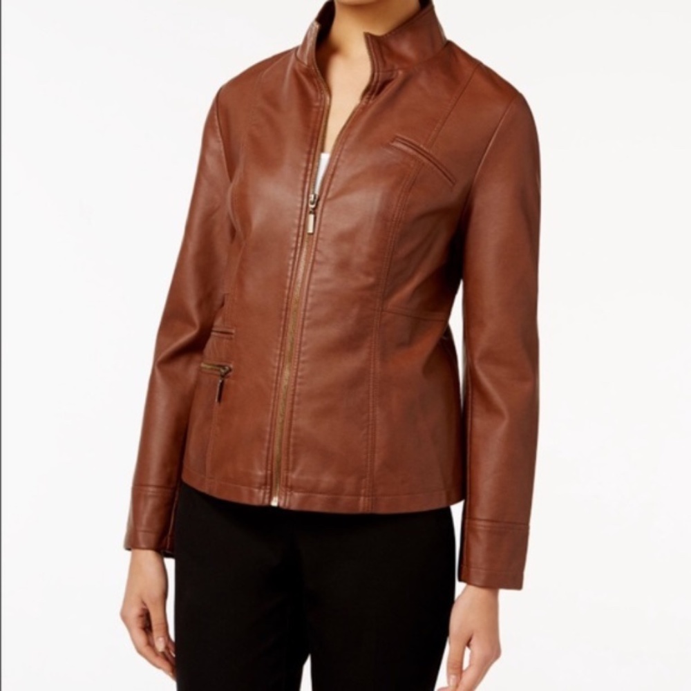 Alfani Faux-Leather Jacket